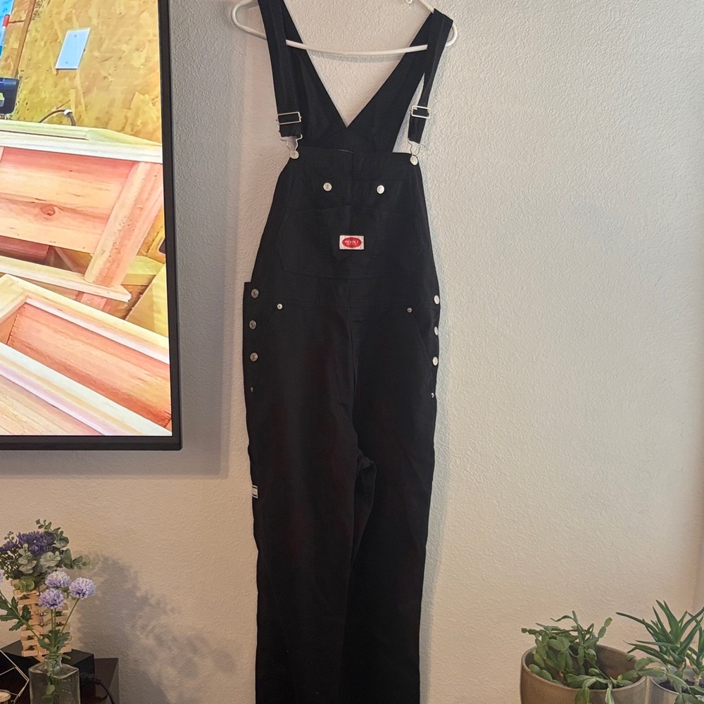 Classic Black Women's Denim Overalls